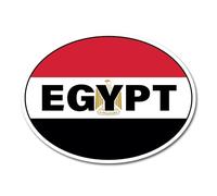 2 x 15cm Egypt Oval Flag Vinyl Stickers - Egyptian Travel Holiday World Country Location Car Vehicle Decal Scrapbook Sticker #82410