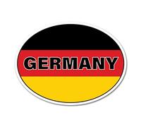 2 x 15cm Germany Oval Flag Vinyl Stickers - German Travel Holiday World Country Location Decal Scrapbook Sticker #82354