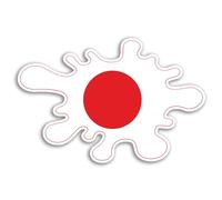 2 x 15cm Japan Flag Vinyl Stickers - Japanese Asia Travel Holiday City Landmarks Luggage Paint Splatter Scrapbooking Sticker #81723
