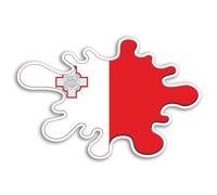 2 x 15cm Malta Flag Vinyl Stickers - Maltese Europe Travel Holiday City Landmarks Luggage Paint Splatter Scrapbooking Sticker #81727