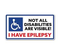 2 x 15cm Not All Disabilities are Visible Static Vinyl Stickers - Epilepsy Hidden Disability Disabled Mobility Car (Window Cling) #82425
