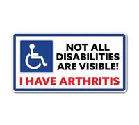 2 x 15cm Not All Disabilities are Visible Vinyl Stickers - Arthritis Hidden Disability Disabled Blue Mobility Badge Car Decal Sticker #82424