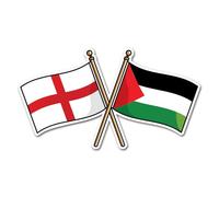 2 x 15cm Palestine England Flag Vinyl Stickers - Palestinian St George's Cross Union UK Travel Support Scrapbooking Sticker #83655