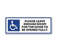 2 x 15cm Please Leave Door Room Access Vinyl Stickers - Wheelchair Disability Disabled Blue Mobility Badge Car Boot Hidden Awareness #82428
