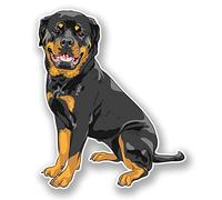 2 x 15cm Rottweiler Dog Sticker Car Bike Laptop Animal Gift Tablet Dogs #5983 (12.75cm Wide x 15cm Tall)