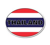 2 x 15cm Thailand Oval Flag Vinyl Stickers - Thai Travel Holiday World Country Location Car Vehicle Decal Scrapbook Sticker #82399