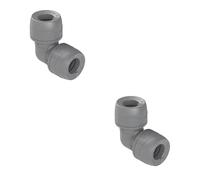 2 x 15mm Grey PolyPlumb Push Fit 90° Elbow pg5