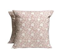 2 x 16 40cm x 40cm Clarke & Clarke Melby Blush Pink Floral Cushion Covers