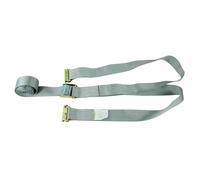 2" x 16' E-Track Cam Buckle Cargo Strap with Spring E-Fittings - 833 lb WLL | Interior Van Tie Down | Safe N Secure | Grey Latex-Treated Webbing | 12' Adj. + 4' Fixed Ends