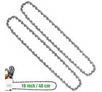 2 X 16 Inch Chainsaw Chain 40cm, 55 DL, 3/8" LP, .050” Gauge, Semi Chisel | Low Kickback, Compatible with Stihl 018 MS180 MS181 020 021 023 MS200T MS211 MS201T MS231