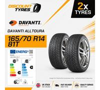 2 X 165/70R14 81T DAVANTI ALLTOURA 165 70 14 1657014 NEW TYRES