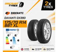 2 X 175/70R14 88T XL DAVANTI DX390 175 70 14 1757014 NEW TYRES