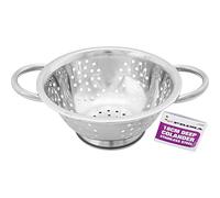 2 X 18CM Stainless Steel DEEP Colander Cooking Kitchen Lightweight Strainer Food