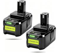 2 x 18V 5.5Ah Li-ion Replacement Battery for Ryobi One+ Cordless Tools | Fits P108 Lawn Mowers Strimmers Workshop DIY Power Tools and Chargers P117 P107 RB18L50 RB18L40 with LED Indicator