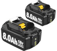 2 X 18V 8.0Ah Battery Replacement for Makita 18V Batteries BL1850B BL1840B BL1830B BL1835 BL1840 BL1850 BL1860 with LED Indicator Cordless Tool Battery