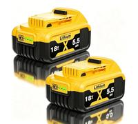 2 X 18V Battery Replacement for Dewalt Battery 18V DCB184 DCB200 DCB180 DCB182 DCB181 DCB201 DCB204 DCB183 DCB185 DCB203 Batteries with LED Indicator