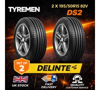 2 X 195/50R15 87V DELINTE DS2 1955015 BRAND NEW C / C RATED TYRE (2 TYRES) M+S