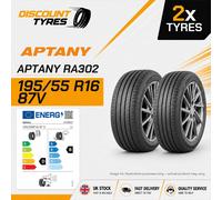 2 X 195/55R16 87V APTANY RA302 195 55 16 1955516 NEW TYRES