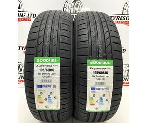 2 X 195 60 16 GOODRIDE 195/60R16 89V BRAND NEW C QUALITY TYRES 1956016