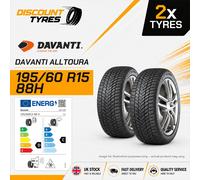 2 X 195/60R15 88H DAVANTI ALLTOURA 195 60 15 1956015 NEW TYRES