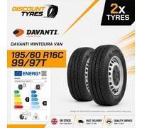 2 X 195/60R16C 99/97T DAVANTI WINTOURA VAN 195 60 16 1956016 NEW TYRES