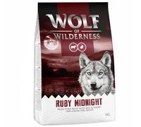 2 x 1kg Wolf of Wilderness Dry Dog Food - Try Now! - Adult "Ruby Midnight" - Beef & Rabbit (2 x 1kg)