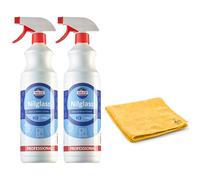 2 x 1L Nilco Nilglass H3 Glass & Mirror Cleaner 1L Smear Free Trigger Spray Quick Powerful Easy to Use Bottle For Sparkling Cars Home Window and more with Zopper Microfiber Cloth
