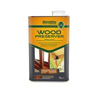 2 x 1L Wood Preserver Light Brown Barrettine Premier Wood Preserver Stain Treatment Protection Exterior