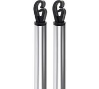 2 x 2.4 M Washing Line Pole Telescopic, Heavy Duty Stainless Steel Washing Line Prop, Clothes Props for Washing Line Outside, Home Garden Clothes Line Prop Laundry Support