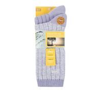 2 x 2 Pack Womens Super Soft Colourful Ribbed Thick Walking Boot Socks by Jeep