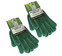 2 x 2 Pairs Stretch Garden Gloves One Size Non Slip Rubber Outdoor Cleaning Working Unisex