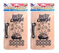 2 x 2 x Lucky Bingo Board with Clasp Clip Left Hand Clip