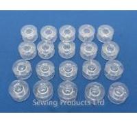 2 X 20 Domestic Sewing Machine Bobbins WILL FIT, BROTHER,TOYOTA, JANOME CLEAR