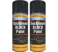 2 x 200ml Blackboard Spray Paint Black Matt Finish Chalkboard Spray