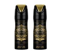 2 X 200ML LATTAFA Badee Al Oud Oud for Glory Deodorant Spray