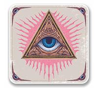 2 x 20cm/200mm All Seeing Eye of Providence Vinyl Sticker Decal Laptop Car Travel Luggage Label Tag #9728