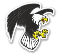 2 x 20cm/200mm Angry Eagle Vinyl SELF ADHESIVE STICKER Decal Laptop Travel Luggage Car Bike Sign Fun #4710