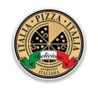 2 x 20cm/200mm Authentic Italian Pizza Vinyl Stickers #7193
