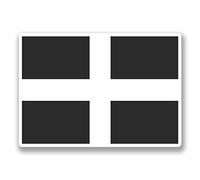 2 x 20cm/200mm Cornwall Cornish Flag Vinyl SELF Adhesive Sticker Decal Laptop Car Travel Luggage Label Tag #9683