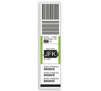 2 x 20cm Tall New York JFK Airport Vinyl Stickers - Luggage Tag USA America Travel Sticker #70078