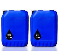 2 x 20L JERRY CAN - UN Approved Stackable Bottle Container + 61mm Tamper Evident Cap | Perfect for Storage of Water Liquids BLUE