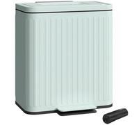 2 X 20L Pedal Bin Recycling Green