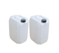2 x 20L Water Container - Heavy Duty HDPE Jerry Can | Stackable Water Carrier with DIN 61 Cap | Durable 20 Litre Tank for Camping, Emergency, or Industrial Use
