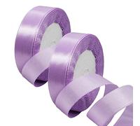 2 x 20mm Wide Baby Purple Satin Ribbon - 22m, 0.8 inch, Perfect for Wedding Cars, Cakes, Gifts, Hair Bows, Floral Bouquets, Craft Decorations