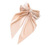 2 x 21 cm x 36 cm Hair Bows Clip Women's Velvet Hairpin Bow Hair Pin Bow Hair Clips Vintage Feather Clip Hair Accessories Hair Bow Headpiece Headpiece, Beige