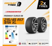 2 X 215/45R17 91W FRONWAY EURUS 08 215 45 17 2154517 NEW TYRES