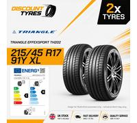 2 X 215/45R17 91Y XL TRIANGLE EFFEXSPORT TH202 215 45 17 2154517 NEW TYRES