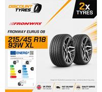 2 X 215/45R18 93W FRONWAY EURUS 08 215 45 18 2154518 NEW TYRES