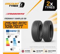 2 X 215/60R17C 109/107T FRONWAY VANPLUS 09 215 60 17 2156017 NEW TYRES