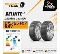 2X 215 65 17 DELINTE DS2 GREAT B/B RATED BRAND NEW HIGH QUALITY TYRES M+S 99V